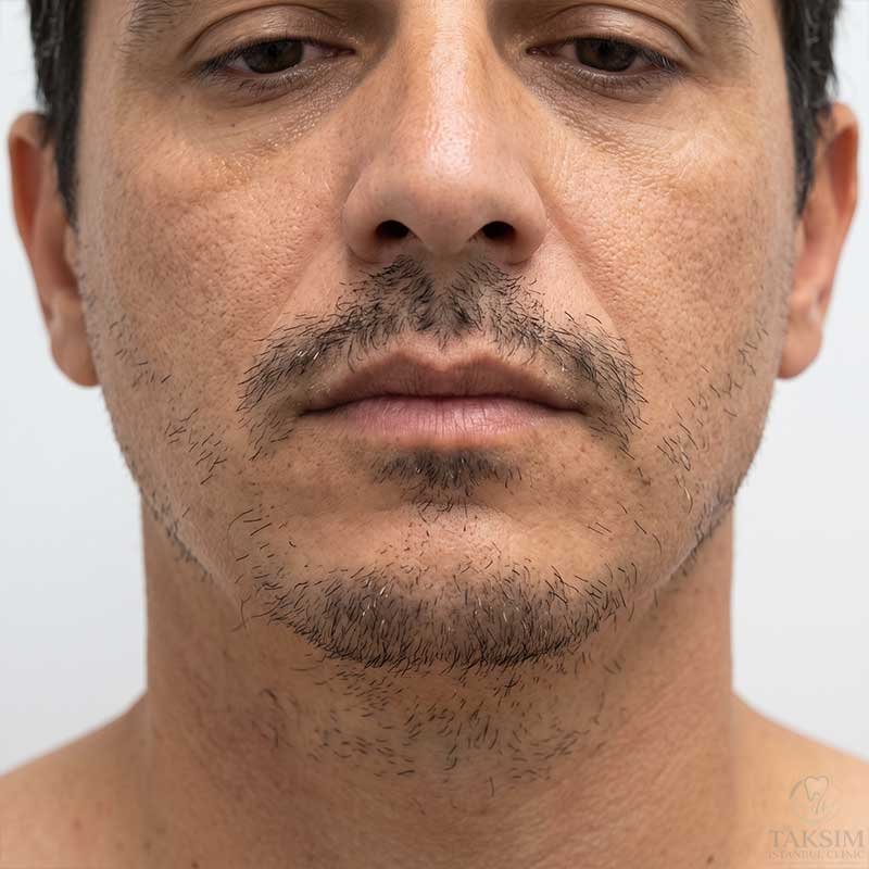 Mustache Thining Before